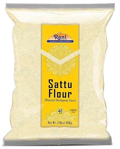 Harina Rani Sattu Gramo de chana tostado 28 oz 800 g  natural libre de sal  vegano  Sin colores  Sin gluten  NO OGM  Origen indio