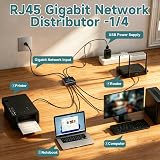 Multiprise RJ45, Répartiteur Réseau LAN 1 vers 4 Switch Ethernet 1000Mbps - 5