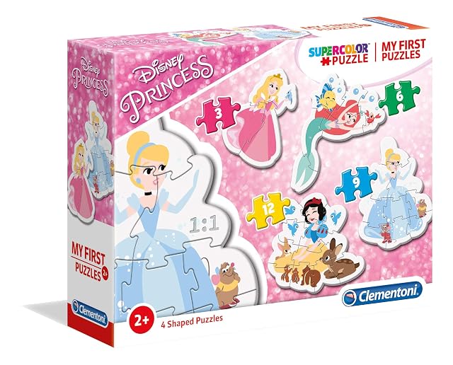 Clementoni 20813 - My First Puzzle 3, 6, 9, 12 Piezas Princess