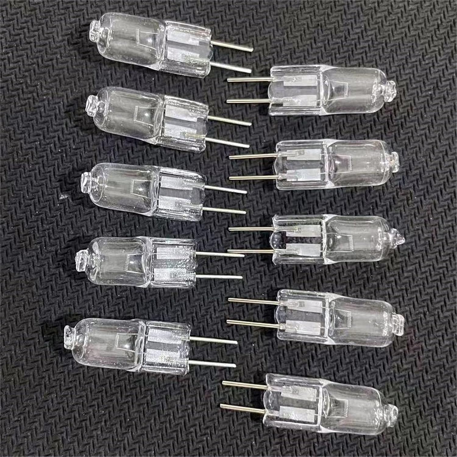 10-Pack 6V G4 Halogen Bulbs 5W-40W 2800K Warm White - 300LM 360° Beam for Display Cases, Marine & Vanity Lighting 20W