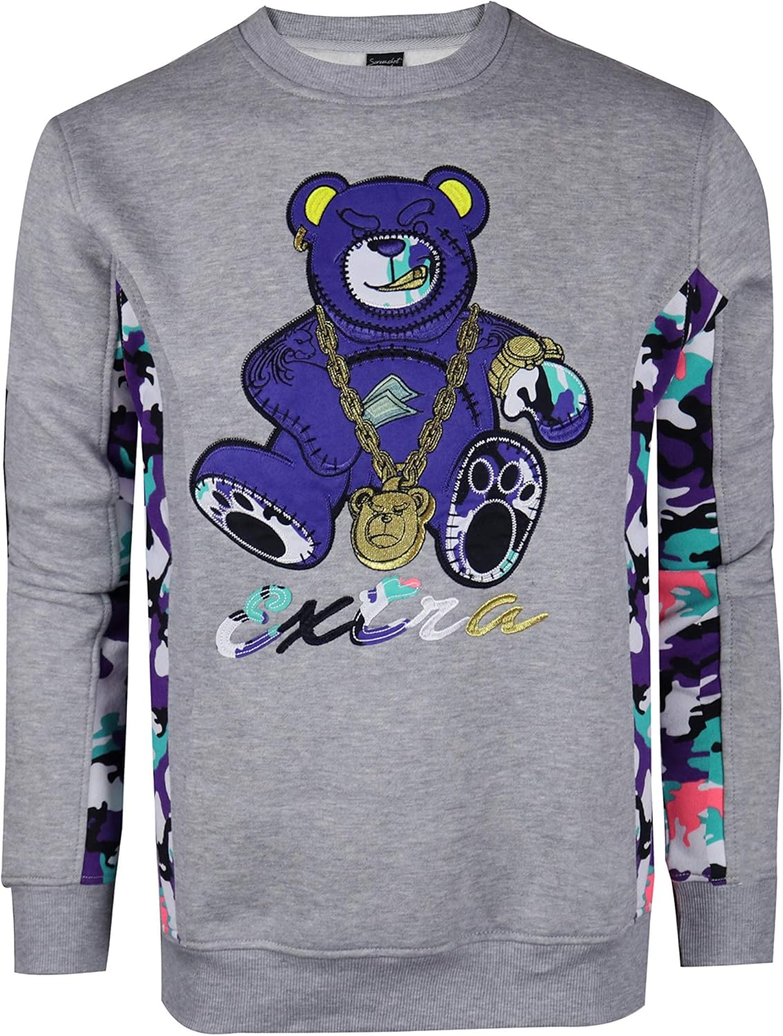 SCREENSHOT APPLIQUE F11966 Premium Fleece Streetwear Chenille EMB Crew Neck Sweatshirt - Classic Fit - Image 4