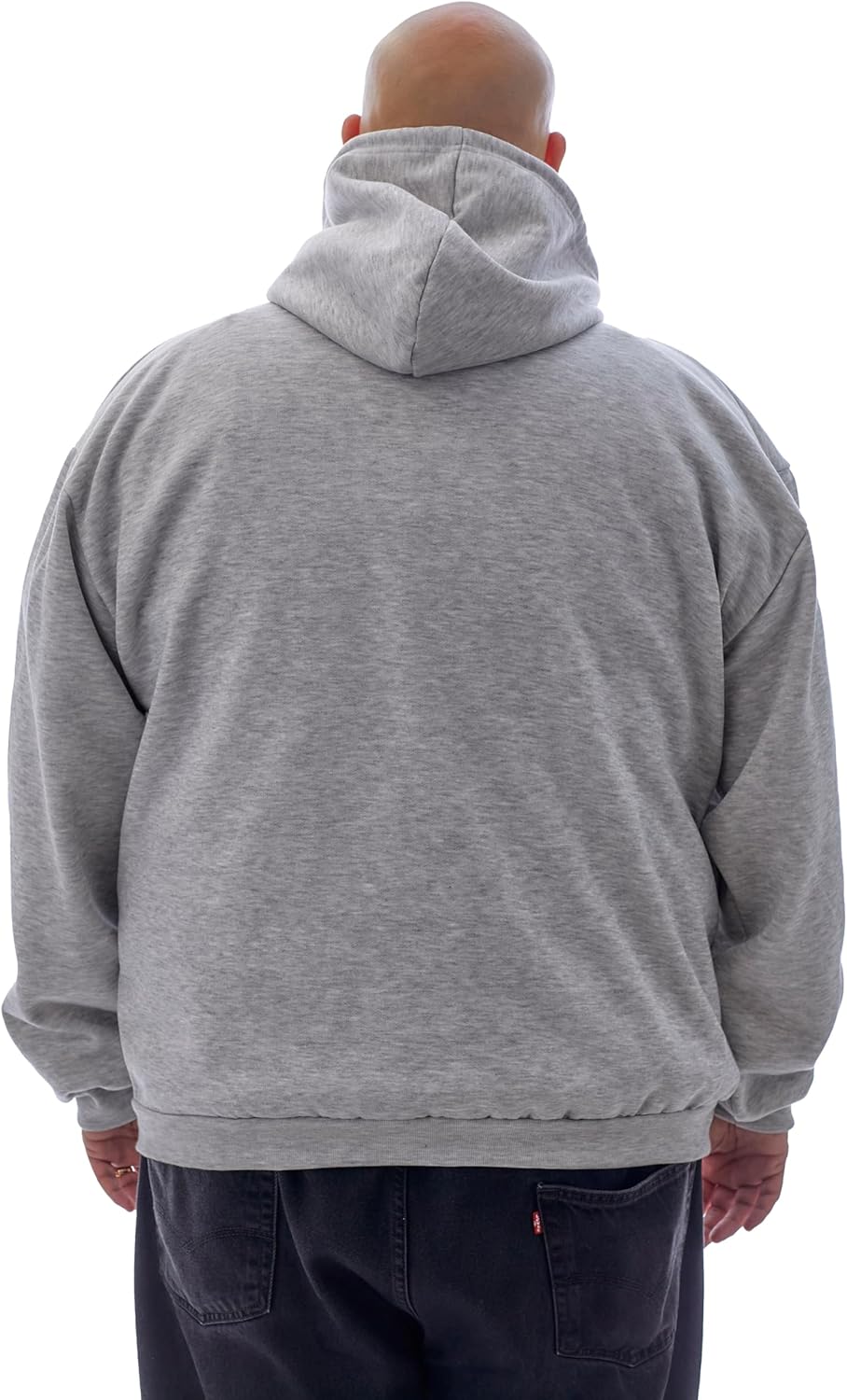 JC DISTRO USA-made Men's Big Size Mid-Weight Fleece Hoodie & Crewneck Sweatshirt, Big2XL - Big7XL
