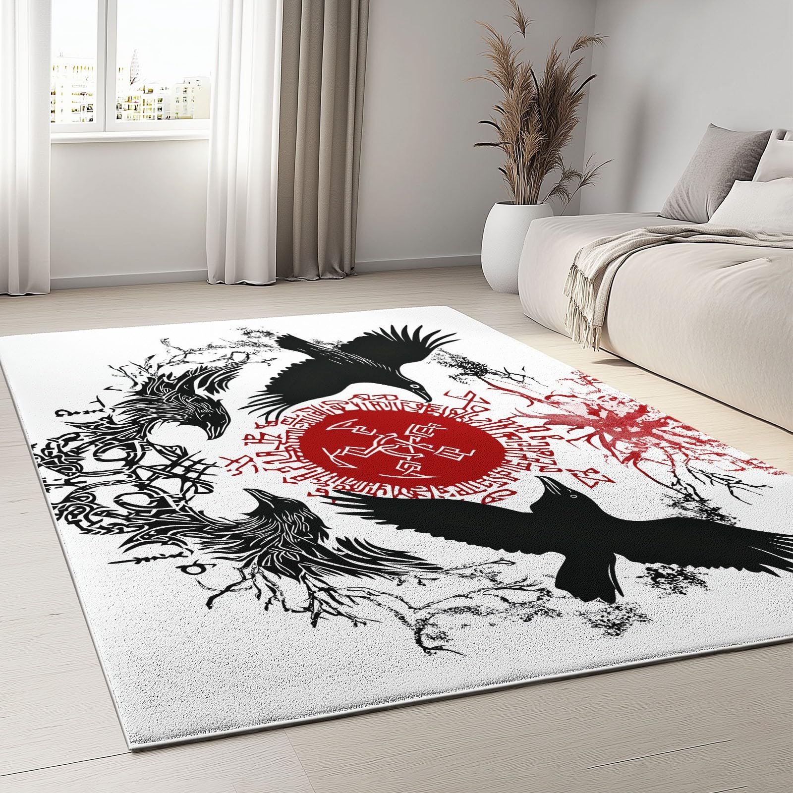 Tapis enfant et adulte rune viking pour créer un coin bureau cosy