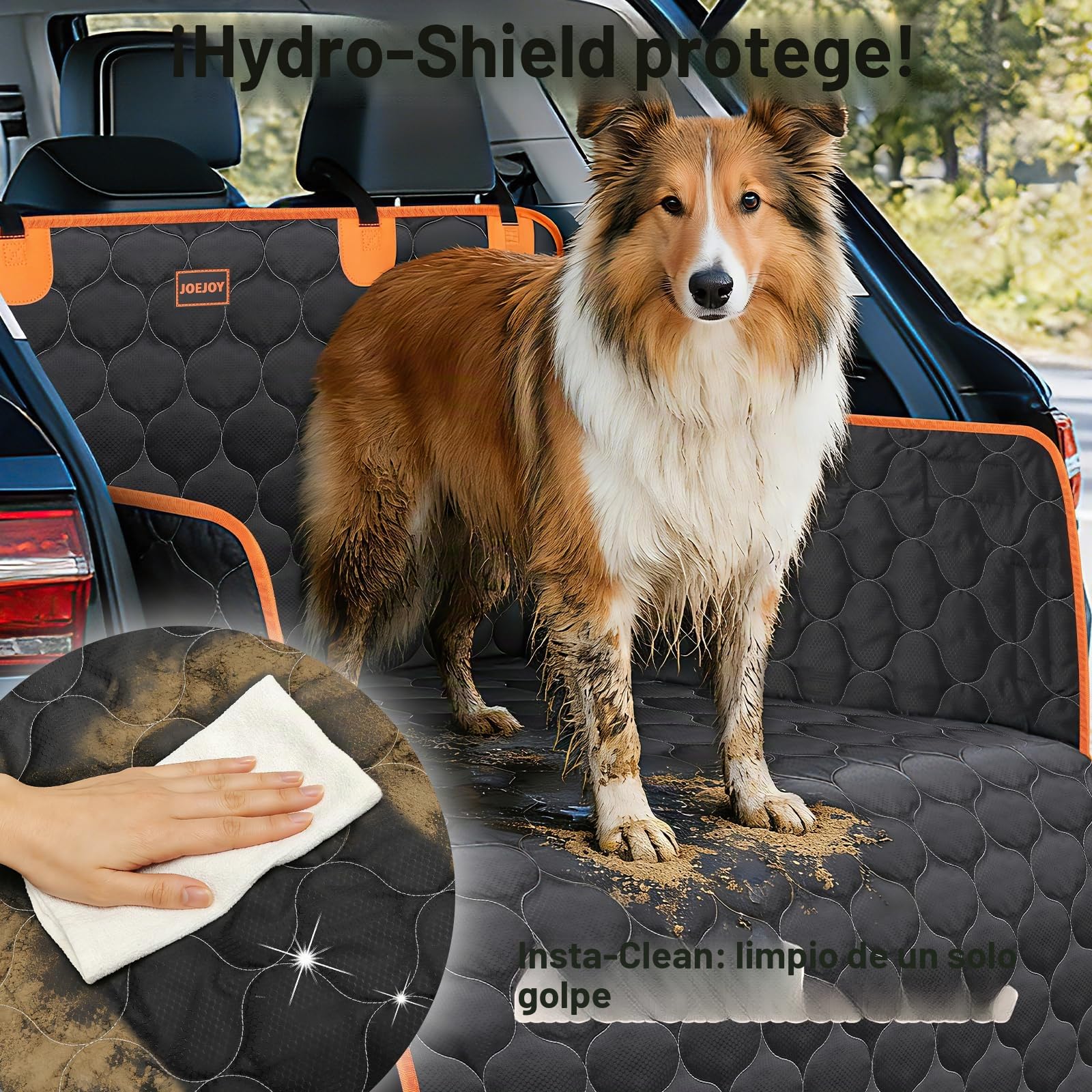 JOEJOY Protector Maletero Coche Perros con Protección Lateral, Universal Funda Maletero Coche Perros Imperméable Anti-rayures - Facil Mantenimiento