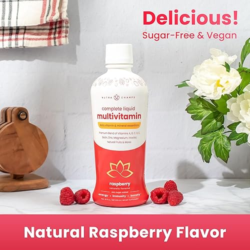 Miniatura 2 de NutraChamps Multivitaminas líquidas completas | Sin azúcar añadido | Vitaminas para mujeres, hombres y niños | Suplemento multimineral de vitaminas