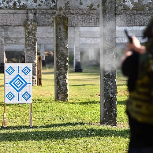 Miniatura 6 de Colarr 200 hojas de papel de 17 x 25 pulgadas, blanco de visión de precisión azul, objetivos de rifle grande para disparos de rango, pistola de