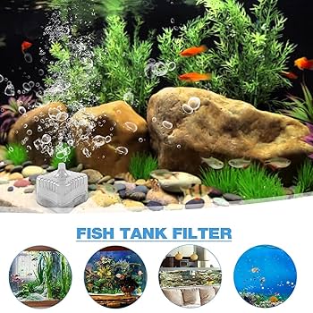 Amazon.co.jp: 水族館用水フィルター,多機能水槽清浄機酸素強化