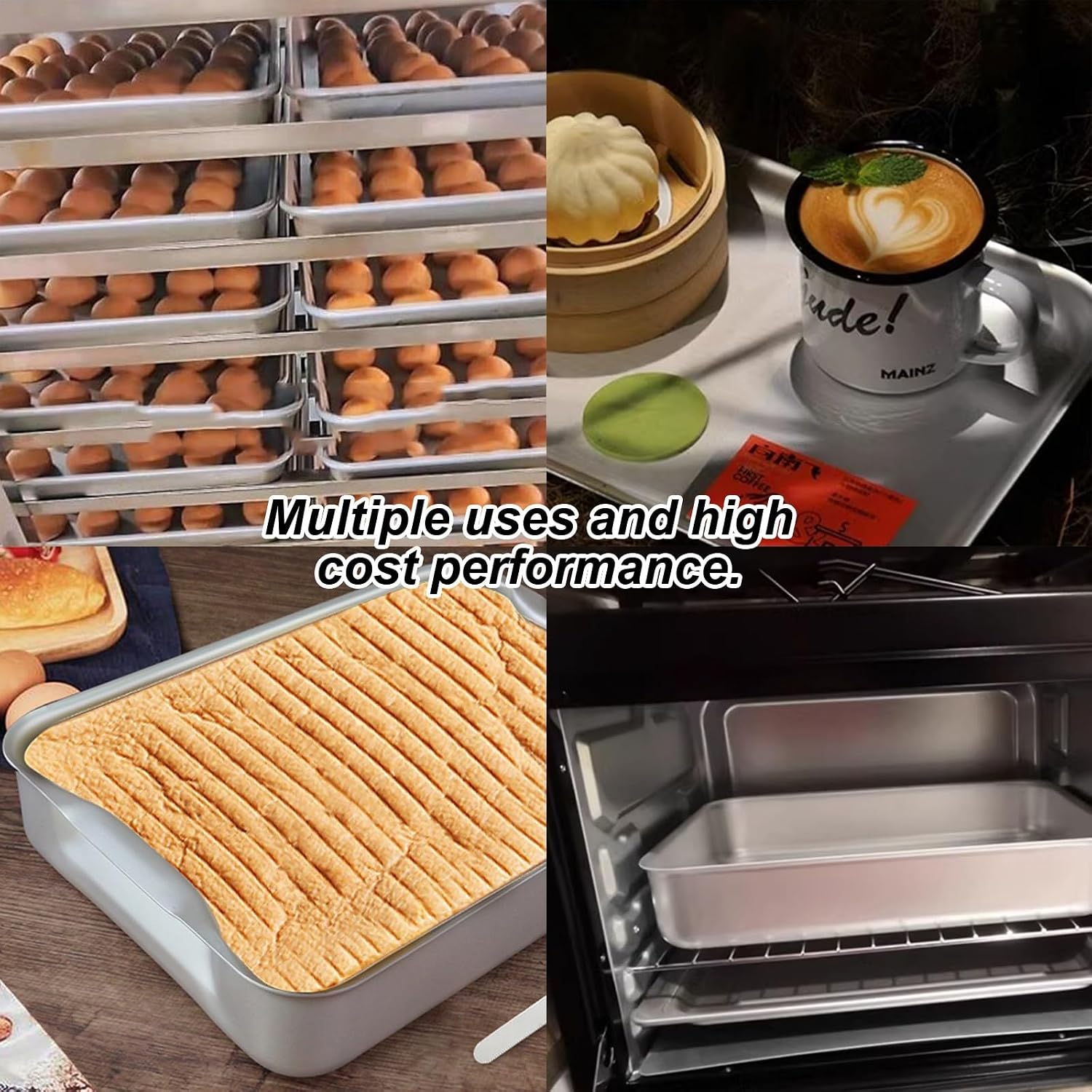 Oil Drain Pan for Oil Change, Drip Tray Made of Aluminum, It can be Used As A Food Tray, Auto Repair Oil Pan, Cat Litter Box, Etc(61x46x7cm/24x18x3IN)