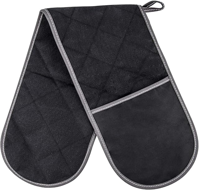 WXJ13 Double Oven Glove Thick Cotton Mitts Heat Resistant Double Insulation Glove Classic Design Oven Gloves Protection for Home Cooking and Baking
