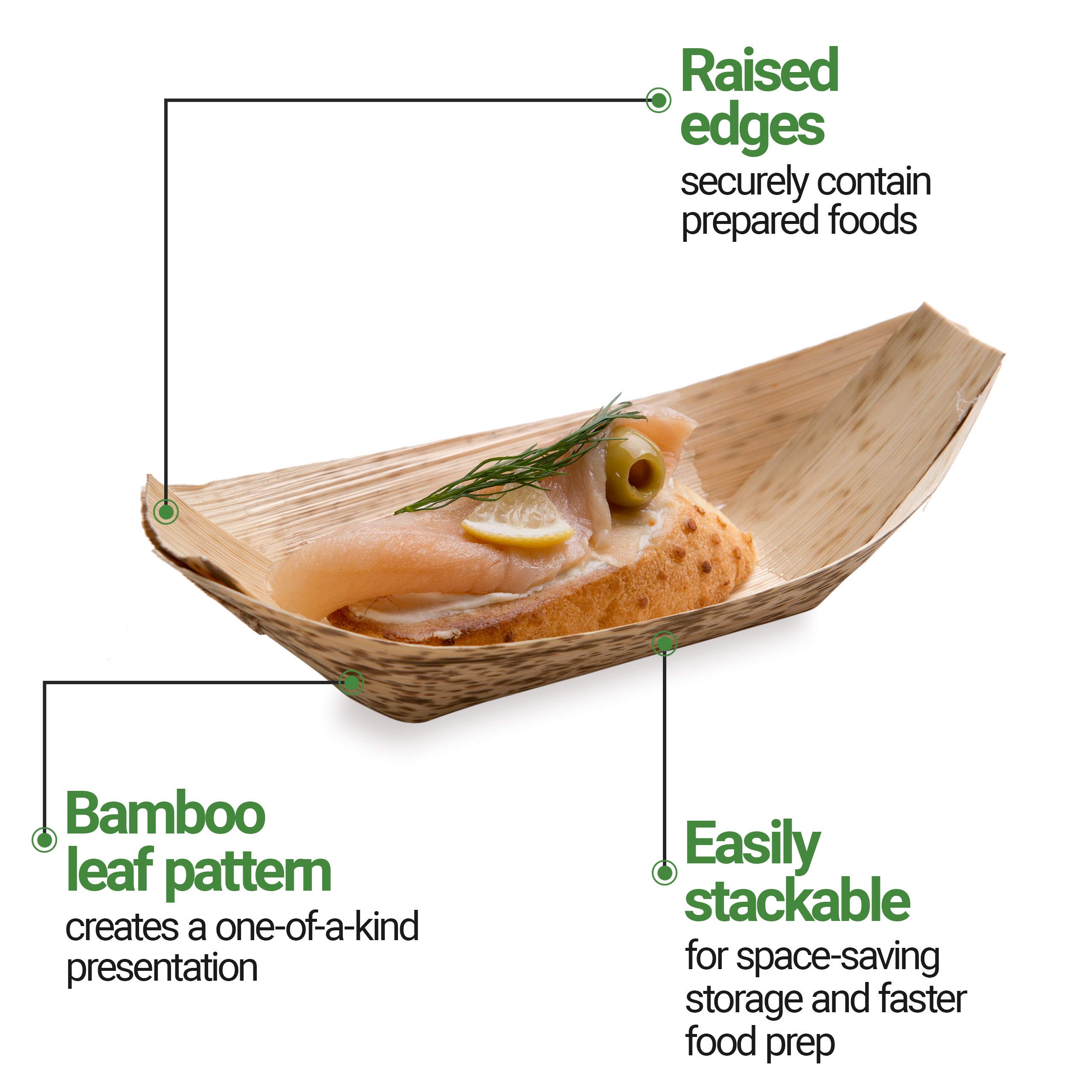 Amazon.co.jp: 使い捨て竹食器 堆肥化可能な竹ボート200個 - 生分解性