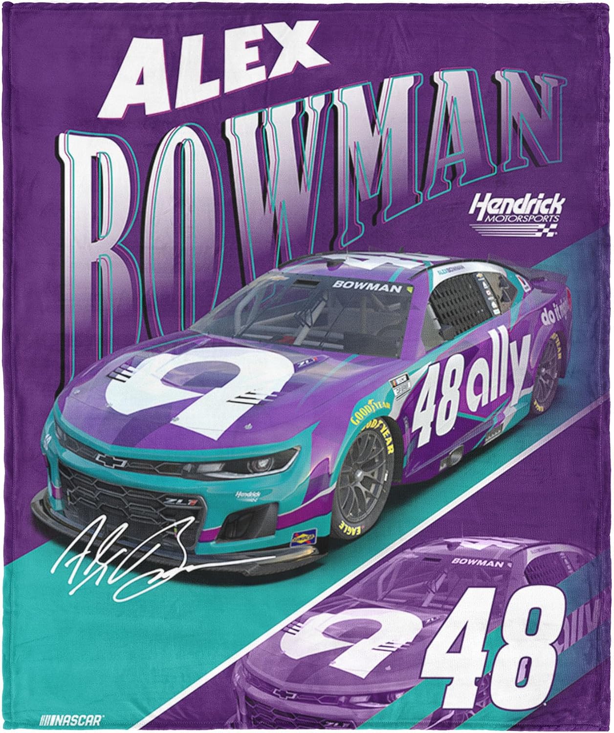 Northwest NASCAR Silk Touch Throw Blanket, 46 x 60 in, Ultra Soft Plush Polyester, Lightweight Warm Decorative Fan Gift