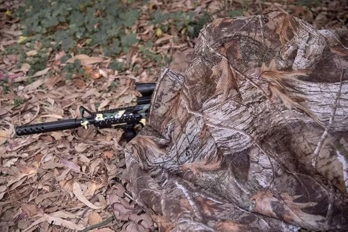 Miniatura 9 de LOOGU Red de camuflaje, cubierta de persianas de pato, red de malla silenciosa, cubierta de red de camuflaje militar militar de 59 pulgadas de