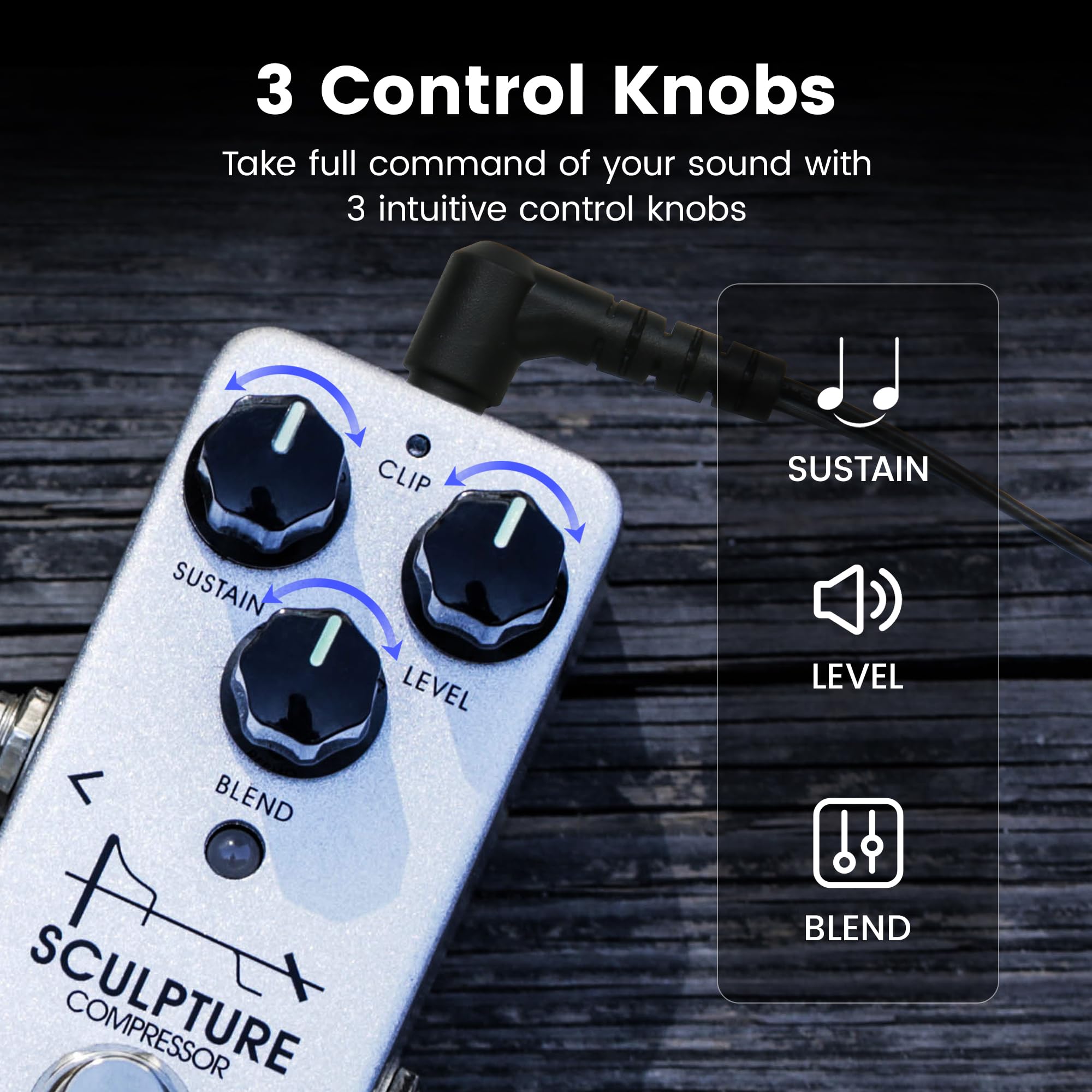 Amazon.com: NUX Sculpture Mini Compressor Guitar Effects Pedal