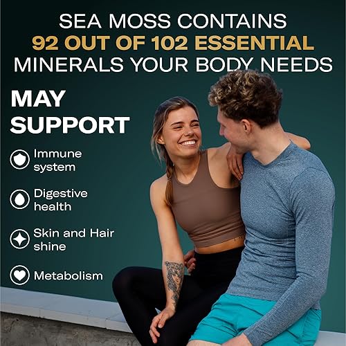 Miniatura 5 de Sea Moss Raw Gold Premium Secado por TrueSeaMoss - Musgo marino orgánico silvestre crudo - Musgo marino irlandés 100% orgánico - Bebida avanzada de