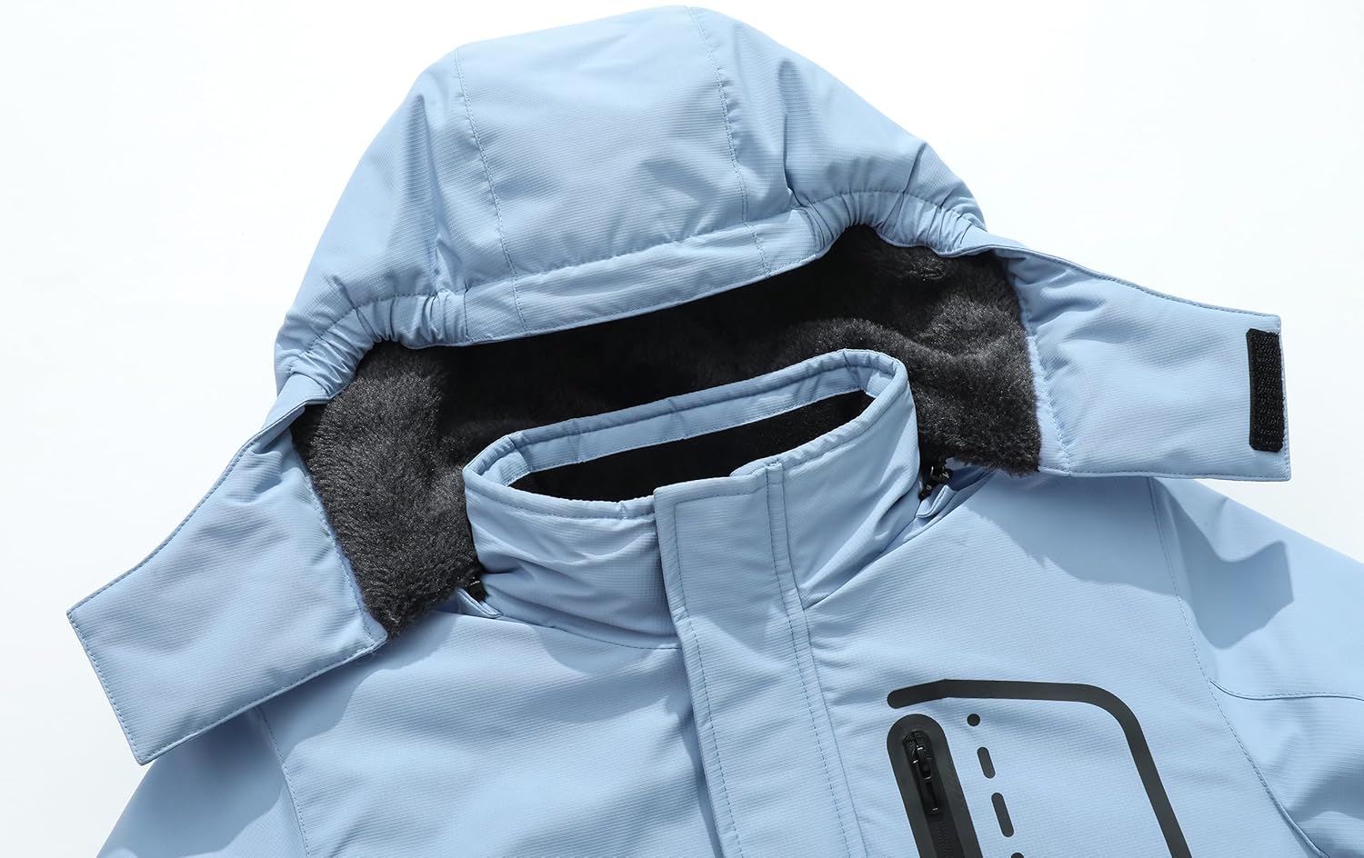 Boys Winter Warm Skiing Jacket Kids Thick Fleece lined Waterproof Snow Coat Windproof Rain Jacket with Detachable Hood - Image 4