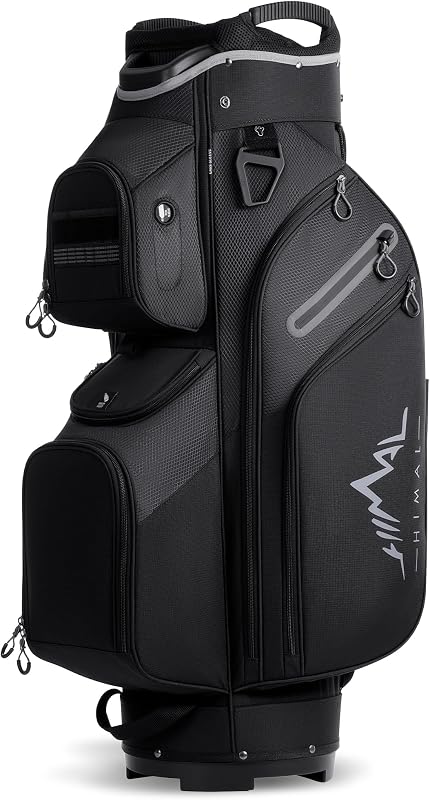 Golf Cart Bag, 15 Way Organizer Divider Top with Handles | 15 Separate Compartments,Extra Storage Pockets,Rain Cover,Comfortable carry handles,Tough Abrasion‑Resistant Materials