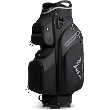 uniHimal Golf Cart Bag, 15 Way Organizer Divider Top with Handles | 15 Separate Compartments,Extra Storage Pockets,Rain Cover,Comfortable carry handles,Tough Abrasion‑Resistant Materials