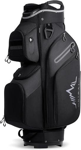 Golf Cart Bag, 15 Way Organizer Divider Top with Handles | 15 Separate Compartments,Extra Storage Pockets,Rain Cover,Comfortable carry handles,Tough Abrasion‑Resistant Materials