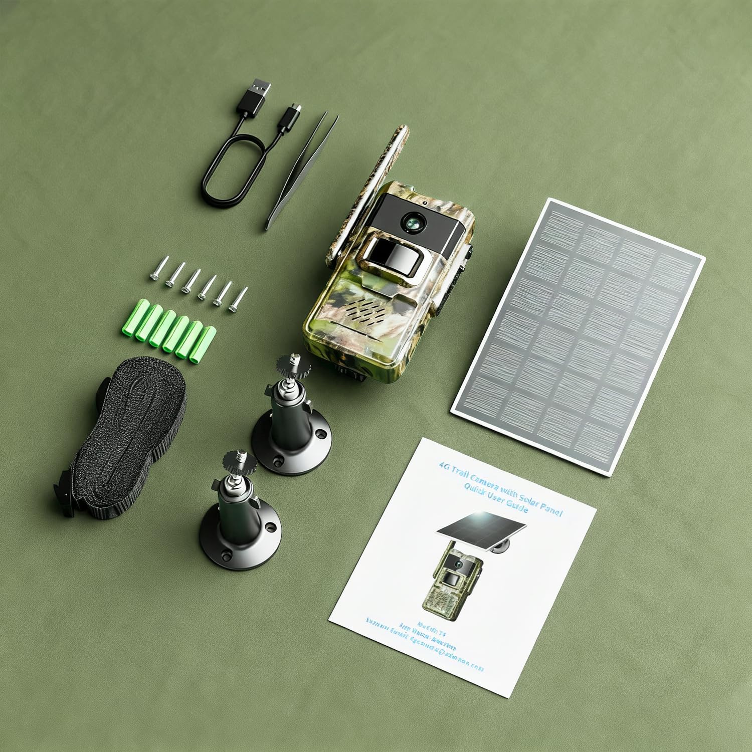 Contents of adorcam T4 Trail Camera box