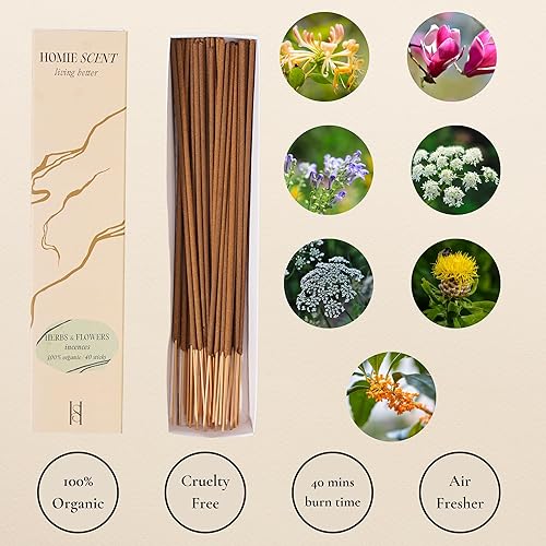 Miniatura 8 de Juego de 2 paquetes con 80 varillas de incienso naturales no tóxicas, sin químicos, varillas de incienso orgánicas no tóxicas, varillas de incienso