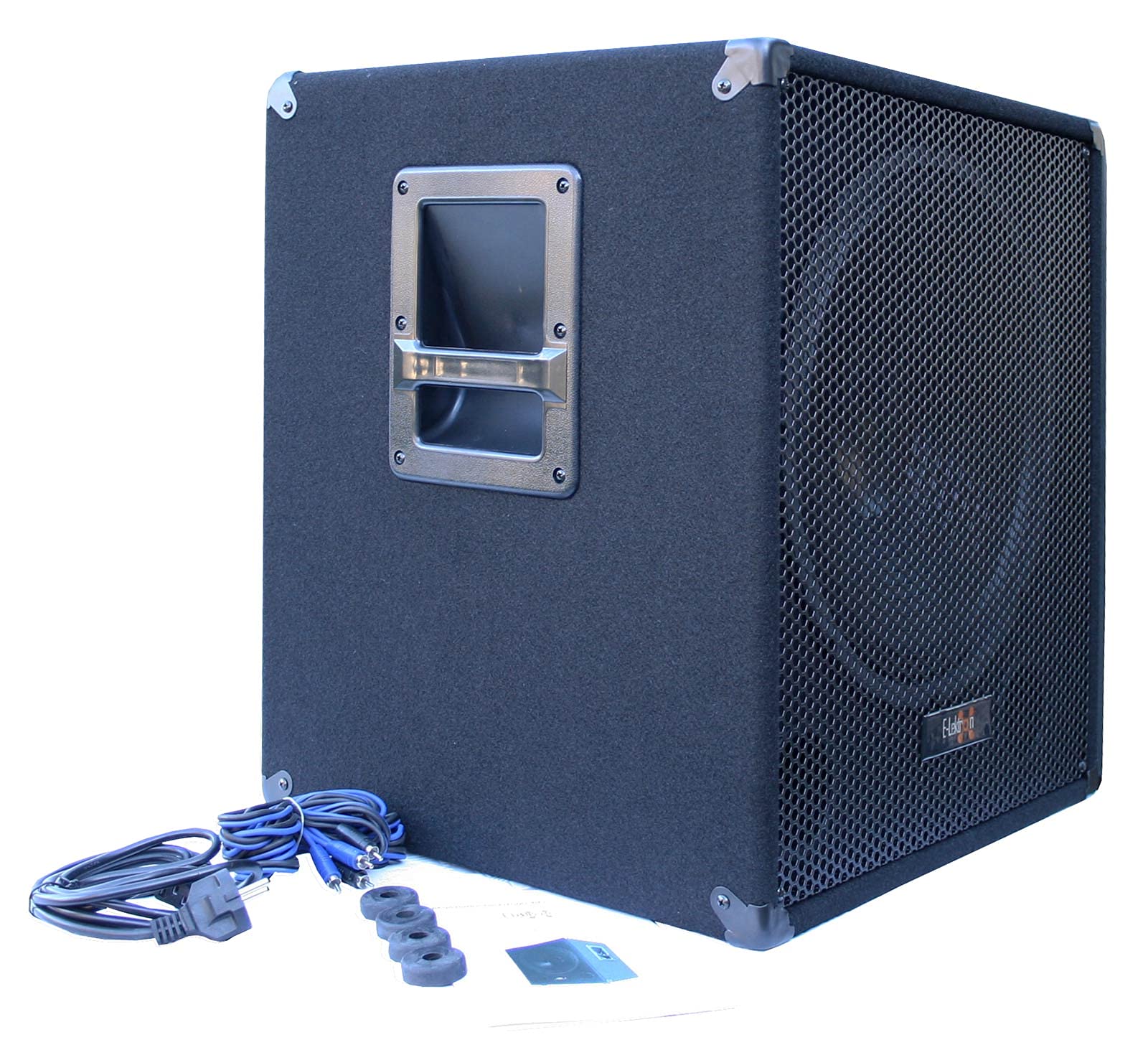 E-Lektron SUB-Q38A PA-Subwoofer Aktiv 15"/38cm Bass Lautsprecher Box mit integrierter Endstufe 600W-Peak