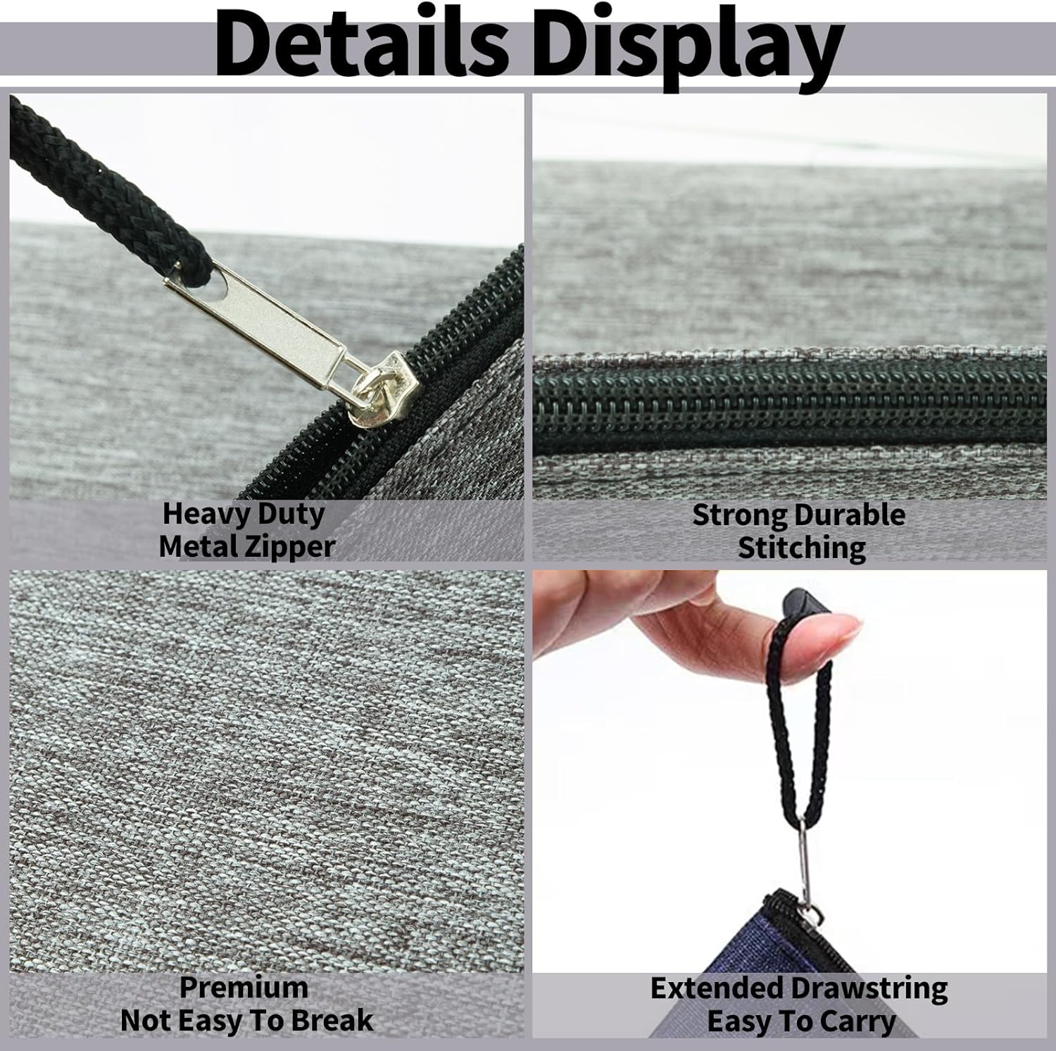Tool Pouches With Zipper 3 Pack Waterproof Small Tool Bag, Practical Zippered Pouch Suitable For Organizing And Storing Tools, Gadgets, Cosmetics, Travel Accessories.