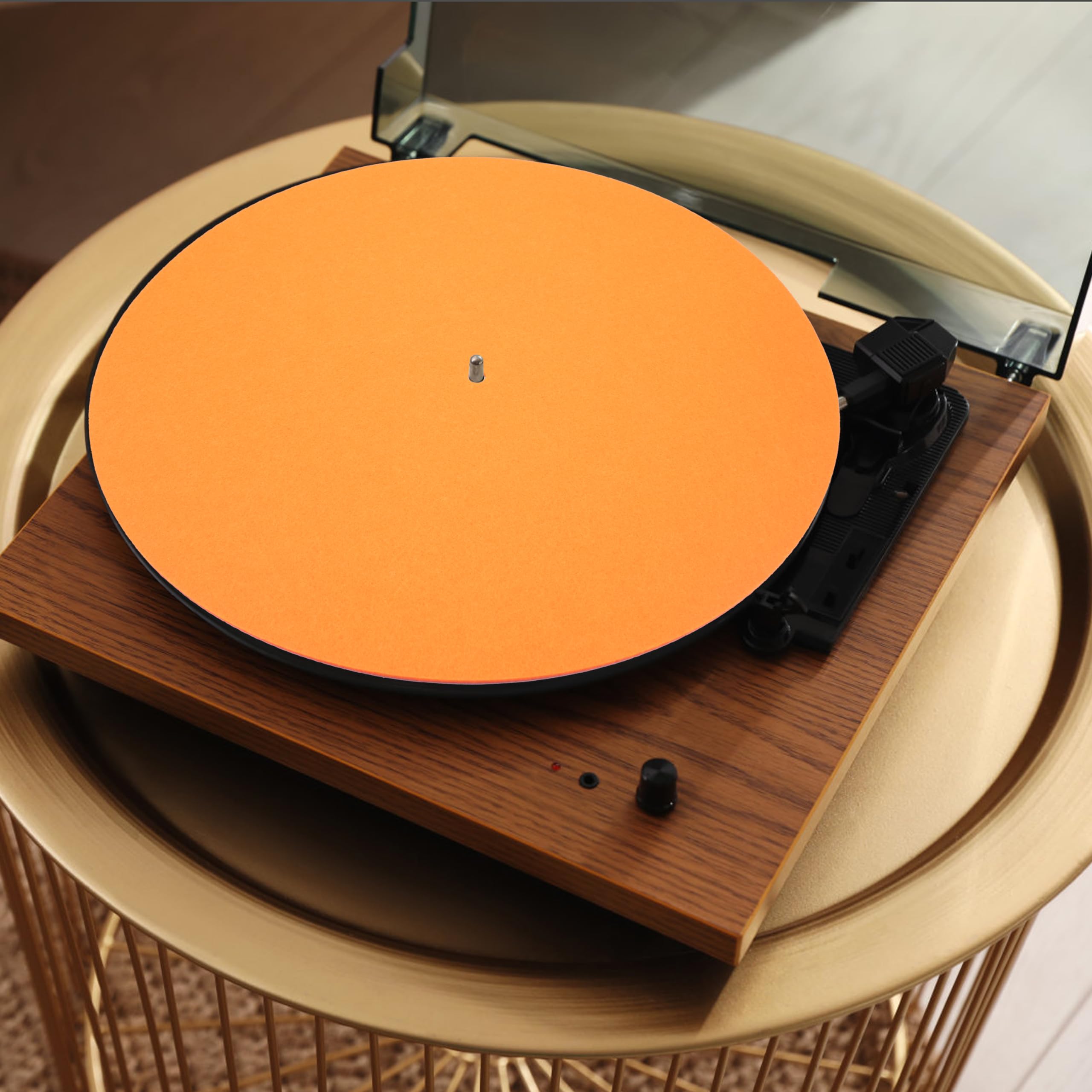 3 Pièces Platines Pour Disques Vinyles Feutre Rouge Accessoires Rouges