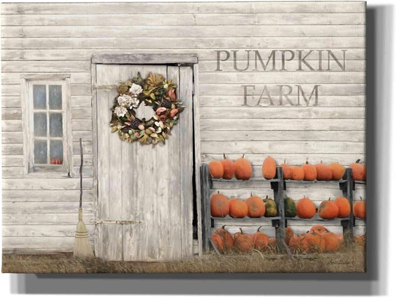 Epic Graffiti 'Pumpkin Farm' by Lori Deiter, Canvas Wall Art, 54"x40"