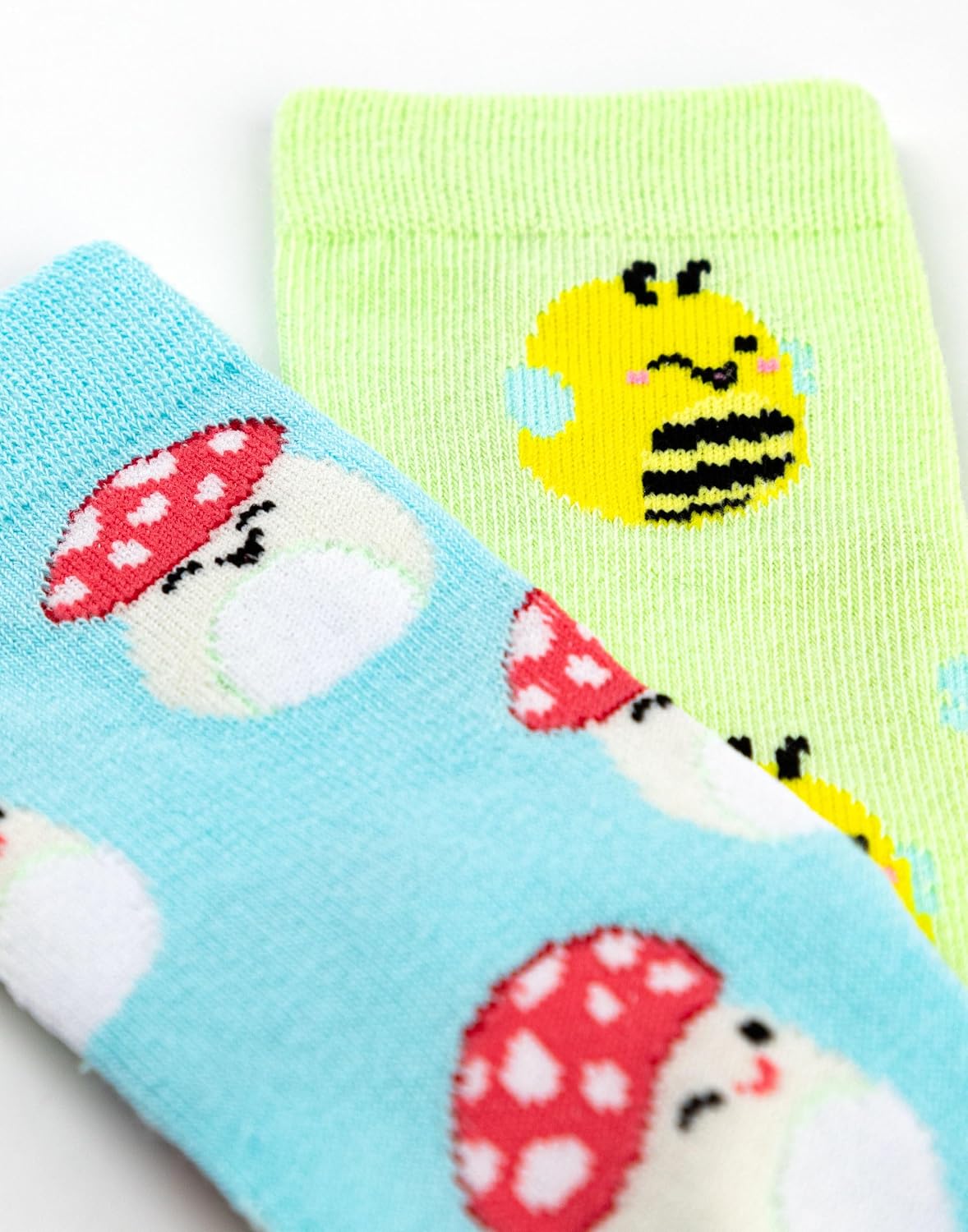 Squishmallows Girls Socks Set of 5 Character Calf Socks with Logo Graphic Print | Kids Multi Pack Socks Plush Merchandise