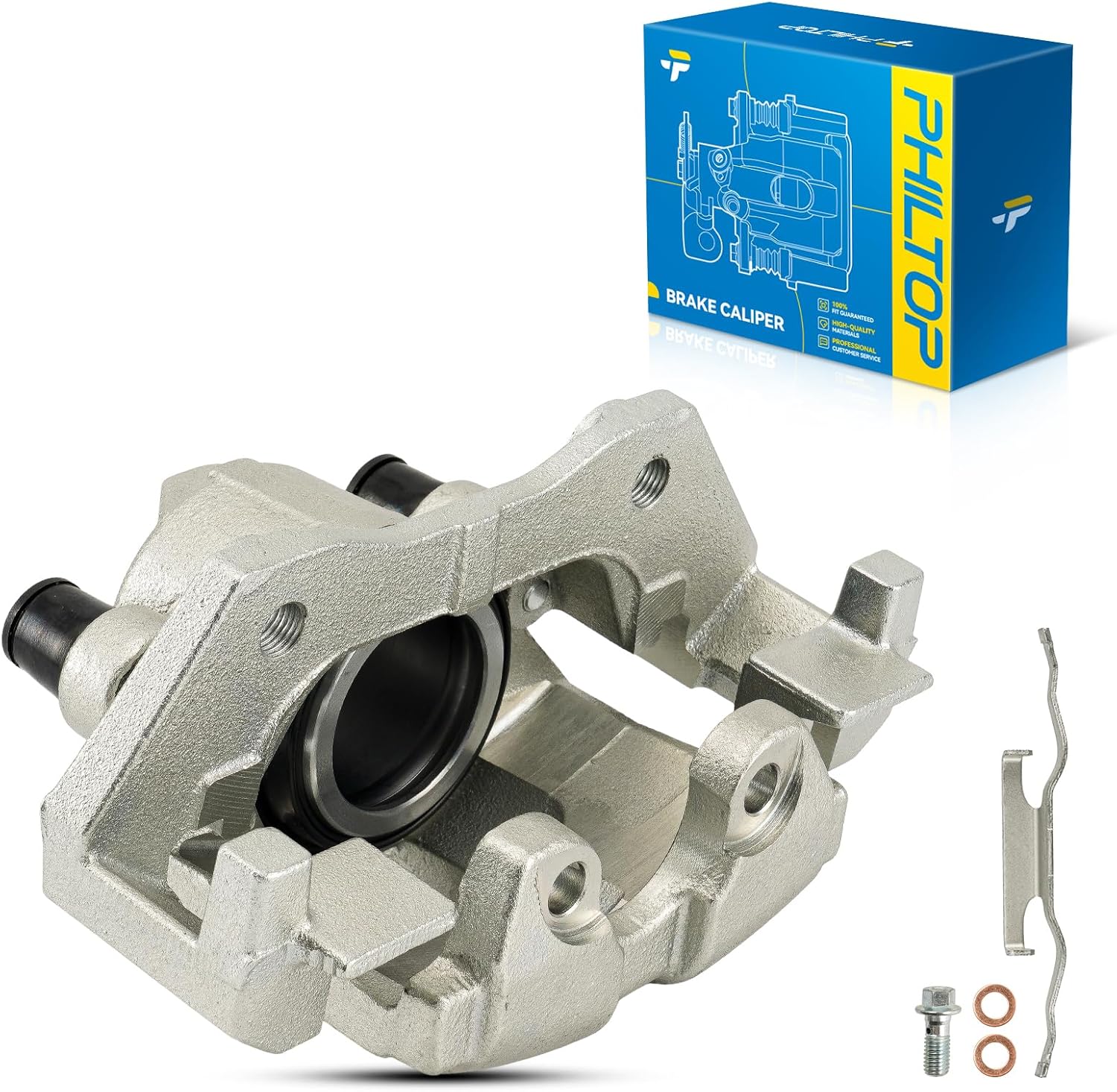PHILTOP Front Right Brake Caliper 19-B3117 Compatible with 2005-2009 Escape, 2007-2009 Mariner, 2005-2009 Tribute