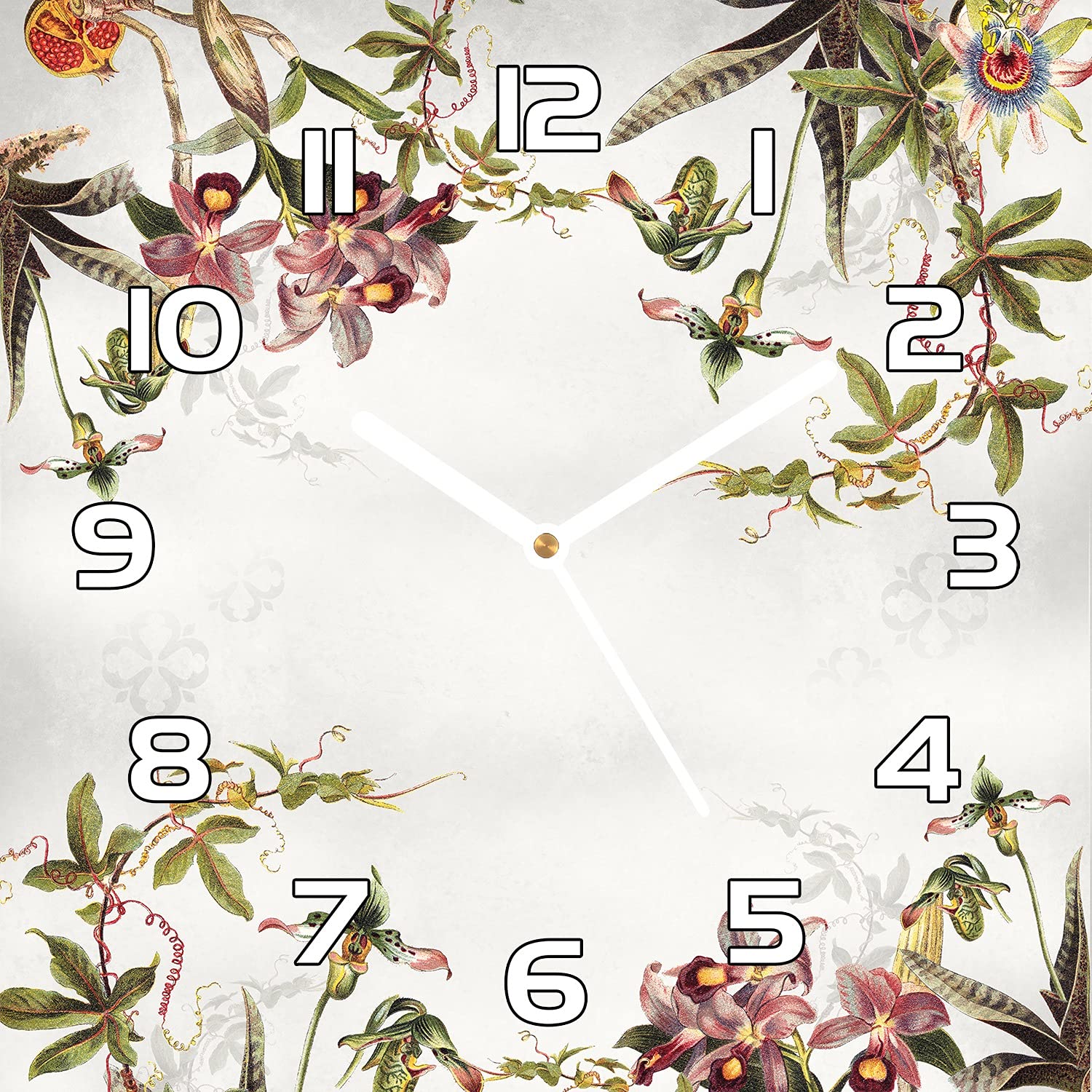 Horloge en Verre Coloray 30x30 Facile à Nettoyer pour Cuisine et Salon Lumineux