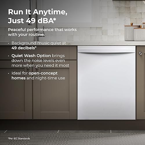 Miniatura 7 de Kenmore Lavavajillas integrado de 24 pulgadas  Tina silenciosa con detección de suciedad turboseco, fugas y lavado inteligente  15 ajustes de lugar