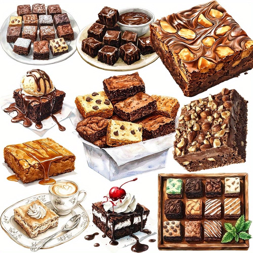 A Pack of Retro Chocolate Dessert Bakery Stickers for Scrapbooking, Journaling, Photo Albums, Stationery, and School Craft Materials-image-6