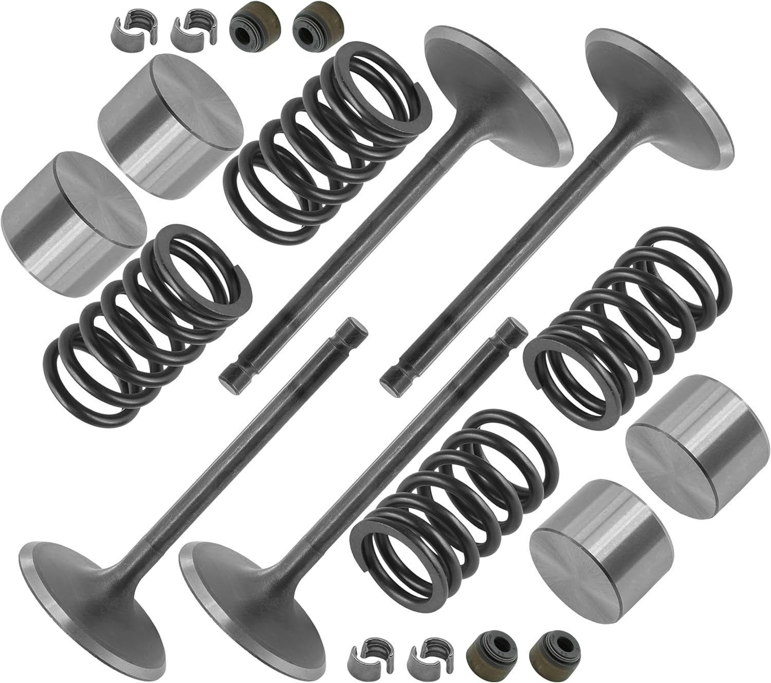 Caltric Exhaust Intake Valve Kit Compatible with Yamaha Kodiak 700 YFM700K 4x4 2017-2018/ 700K 2016 / Grizzly 700 YFM700D 4x4 2016-2018 / Wolverine R-Spec YXE70 4x4 FI 2016-2018