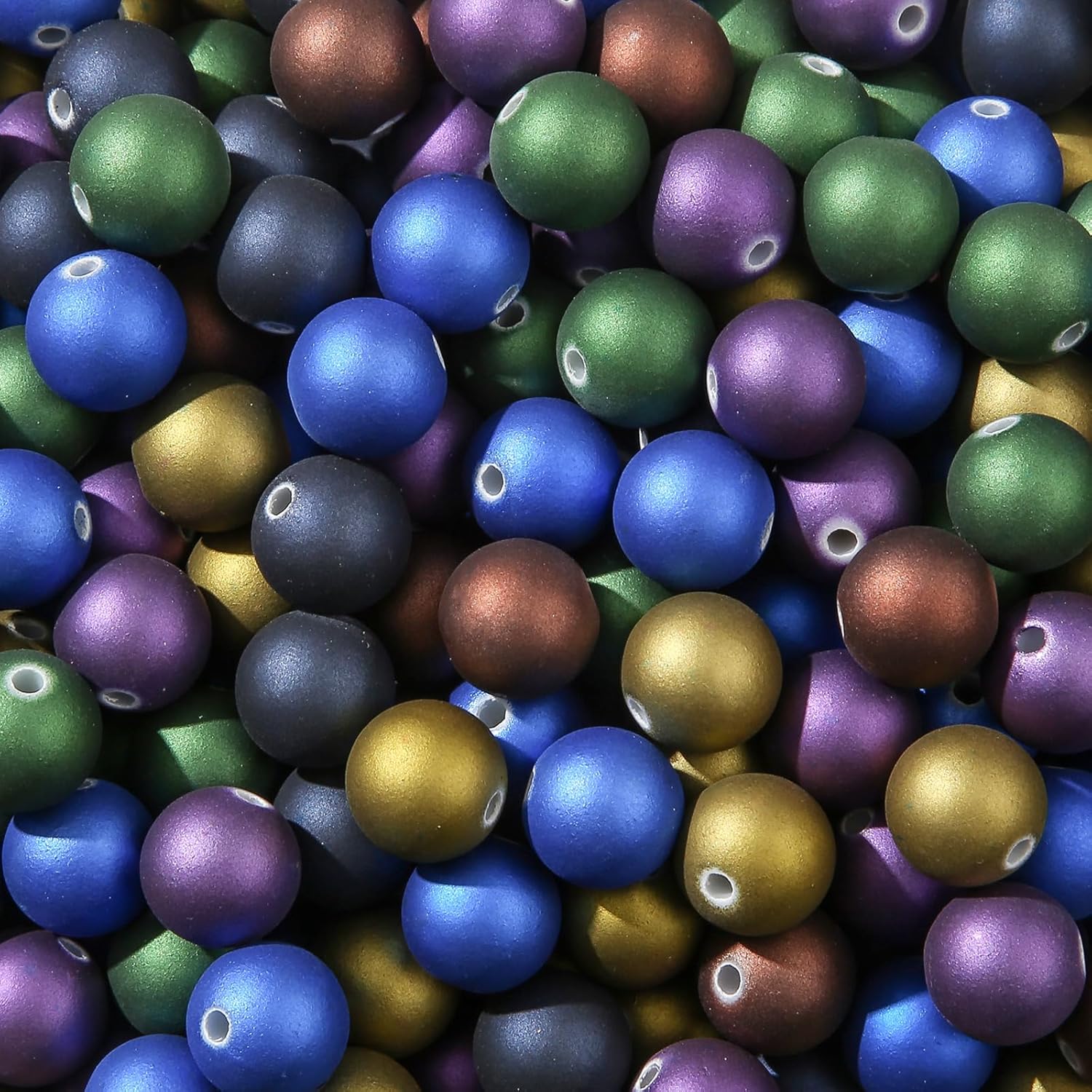 16mm Acrylic Beads 100pcs Dark Color Bead Chunk Bubblegum Beads for Pens for Necklace Jewelry Bracelets DIY Crafts Making (Dark Blue&Green)