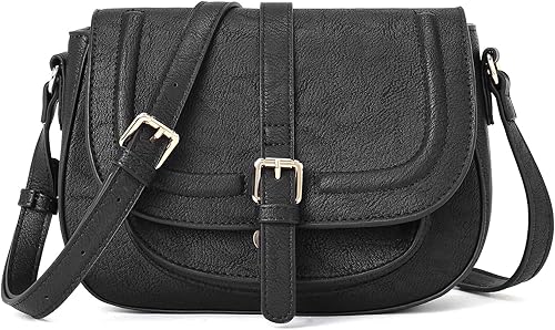 CLUCI Bolso cruzado para mujer, bolso cruzado de cuero vegano para mujer, bolsos cruzados, bolsos pequeños de hombro con 2 correas ajustables
