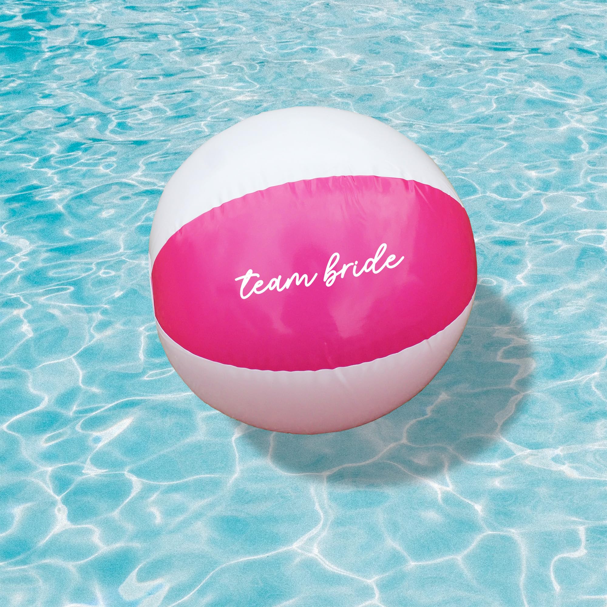 eBuyGB Pack of 10 Team Bride Beach Balls, 9” Inflatable Beach Ball, Bridal Party Favours, Pink & White Beach Ball, Hen Party Abroad, Bachelorette Party — image 1