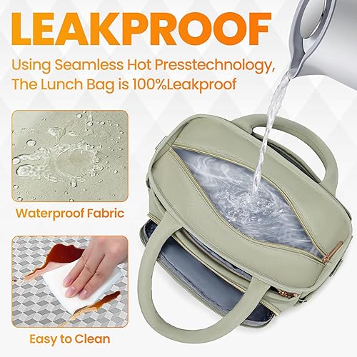 Miniatura 5 de Artelaris Lonchera térmica para mujeres, para adultos, a prueba de fugas, enfriador de almuerzo grande reutilizable para el trabajo, picnic, viajes