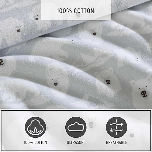 Vista 258 de Eddie Bauer - Full Sheets, Cotton Flannel Bedding Set, Brushed For Extra Softness, Cozy Home Decor (Dog Friends, Full)