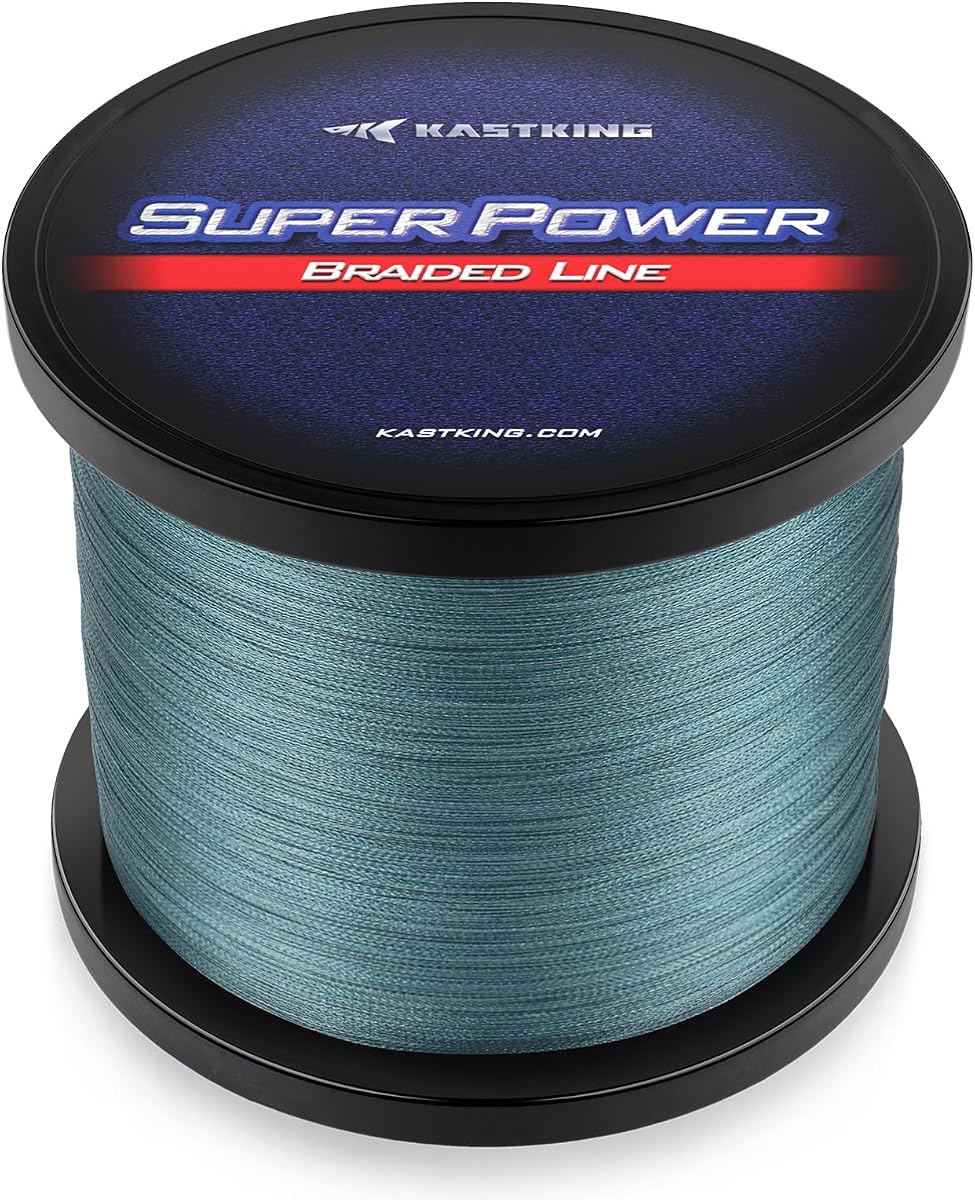 Línea de pesca trenzada KastKing SuperPower - Líneas trenzadas resistentes a la abrasión - Superlínea increíble - Estiramiento cero - Diámetro más pequeño - ¡Imprescindible!