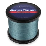 KastKing Superpower Braided Fishing Line, Abrasion Resistant Braid Line X4-Low-Vis Gray 10LB(300 Yds)