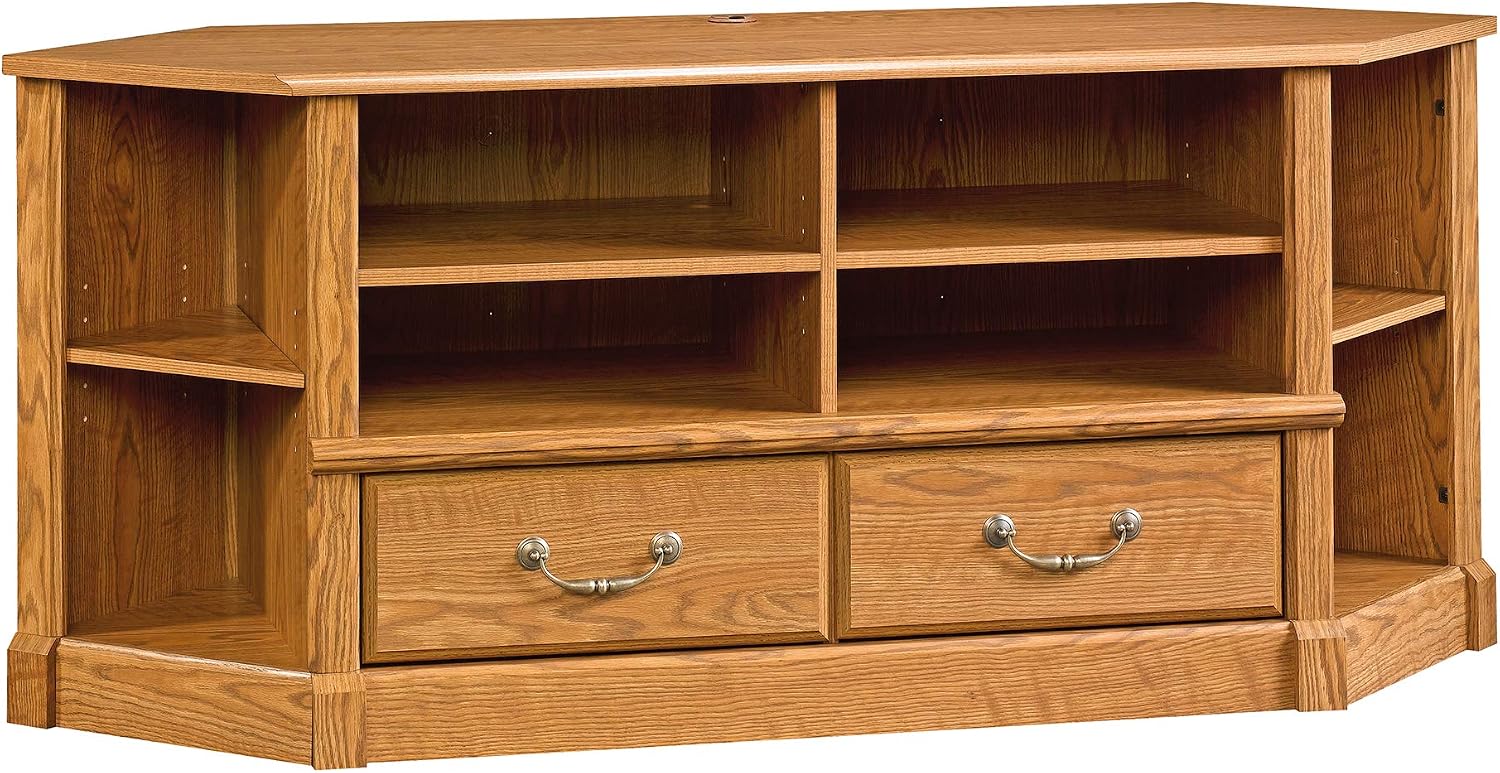 Sauder Orchard Hills Corner Entertainment Credenza, For TV's up to 50", Carolina Oak finish