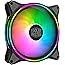 Cooler Master MasterFan MF140 Halo ARGB - Ventilateurs de Boîtier 140 mm, Éclairage RGB Adressable à Double Boucle, Pales Hyb