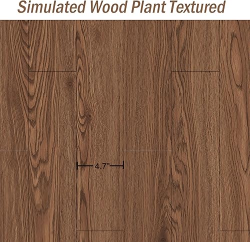 Miniatura 3 de Oxdigi Rollo de vinilo autoadhesivo para suelos de 24 x 393 pulgadas  64 pies cuadrados, azulejos de vinilo autoadhesivos para suelos de madera,