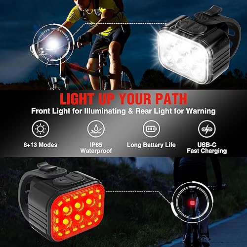 Miniatura 5 de WORKPRO Juego de luces de bicicleta - Juego de luces para bicicleta Blue & WORKPRO - Negro