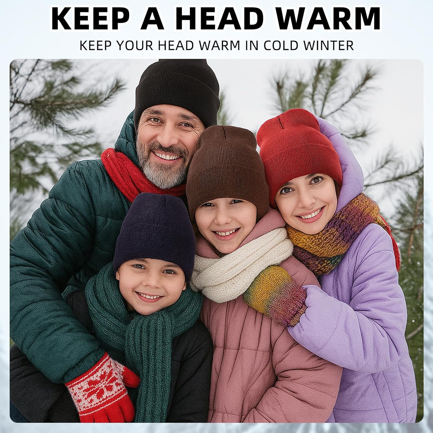 Toulite Bulk Winter Beanies for Homeless Donation Unisex Warm Knitted Beanie Hats Skull Cap - Image 5