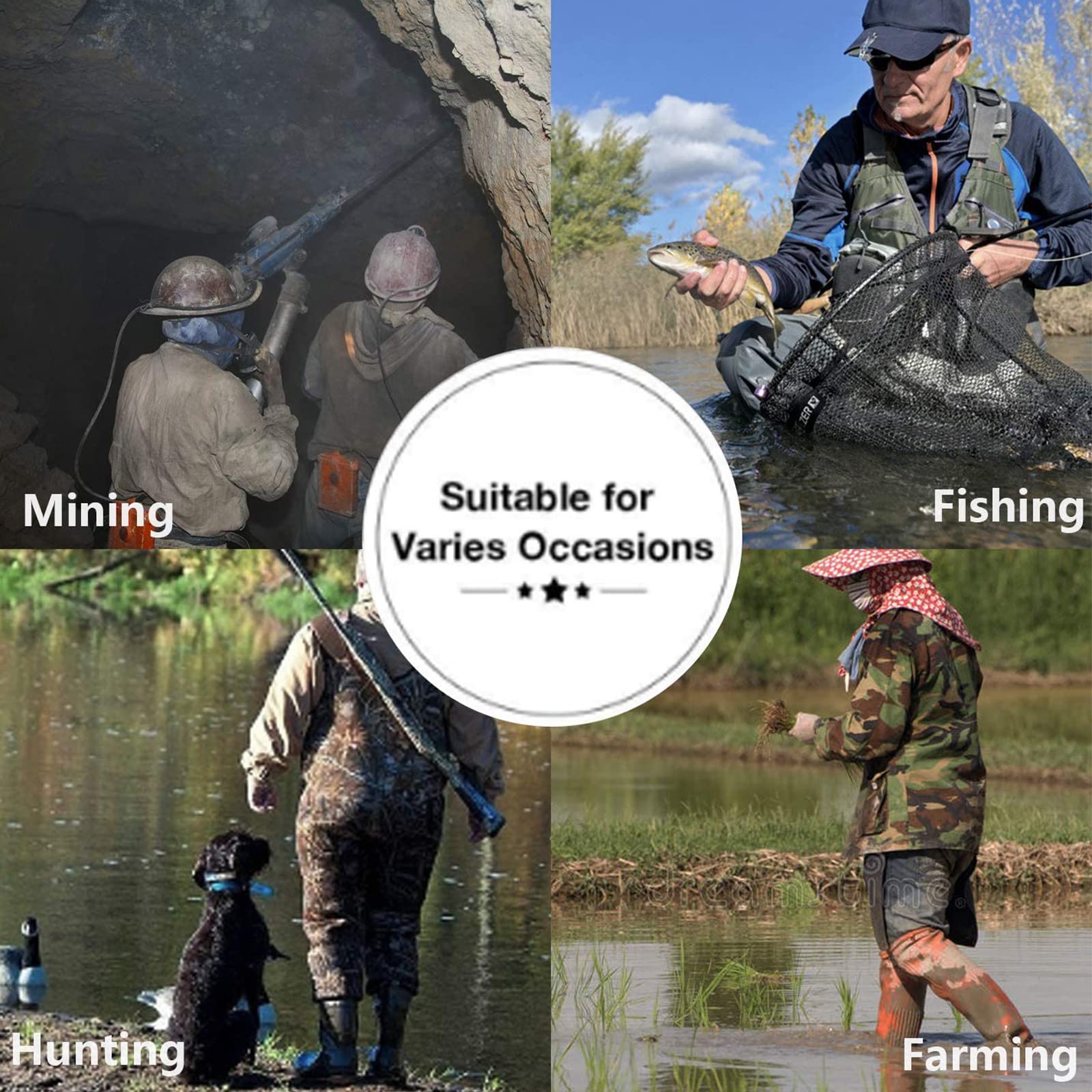wasserdichte Wathose für Angler mit Verstellbarem Watgürtel und Dicken Stiefeln Atmungsaktive Nylon- und PVC-Brustwader für Erwachsene