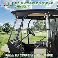 Vista 3 de Cubierta de Conducción de 10L0L para Carrito de Golf de 4 Pasajeros para Coche de Club DS 2+2, Cubierta de Lluvia con Ventana Transparente de 4