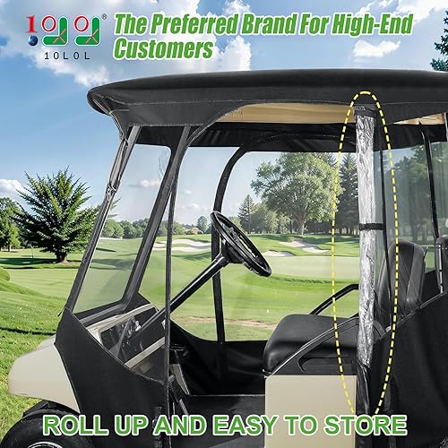 Miniatura 3 de 10L0L Carrito de golf 4 pasajeros recinto de conducción para Club Car DS 2+2, cubierta transparente de lluvia de ventana de 4 lados para todo tipo
