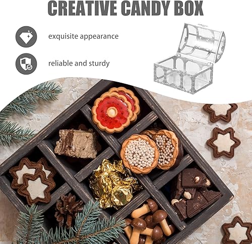 Miniatura 5 de Tratar 10 unids cajas de regalo de San Valentín Cofre del tesoro Cajas de dulces Contenedores de dulces Cajas de regalo de boda Cajas claras Cajas